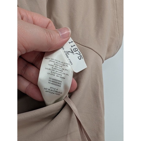 Aritzia Women's NWT Original Contour Squareneck‎ Tan Bodysuit sz Large - Picture 5 of 6